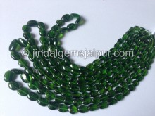 Chrome Diopside Smooth Oval Shape Beads